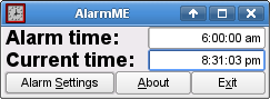 AlarmME main screen image